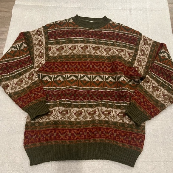 [M]Jones New York Men's Multicolor Fair Isle Patterned Wool Blend Sweater NWOT - Picture 2 of 6